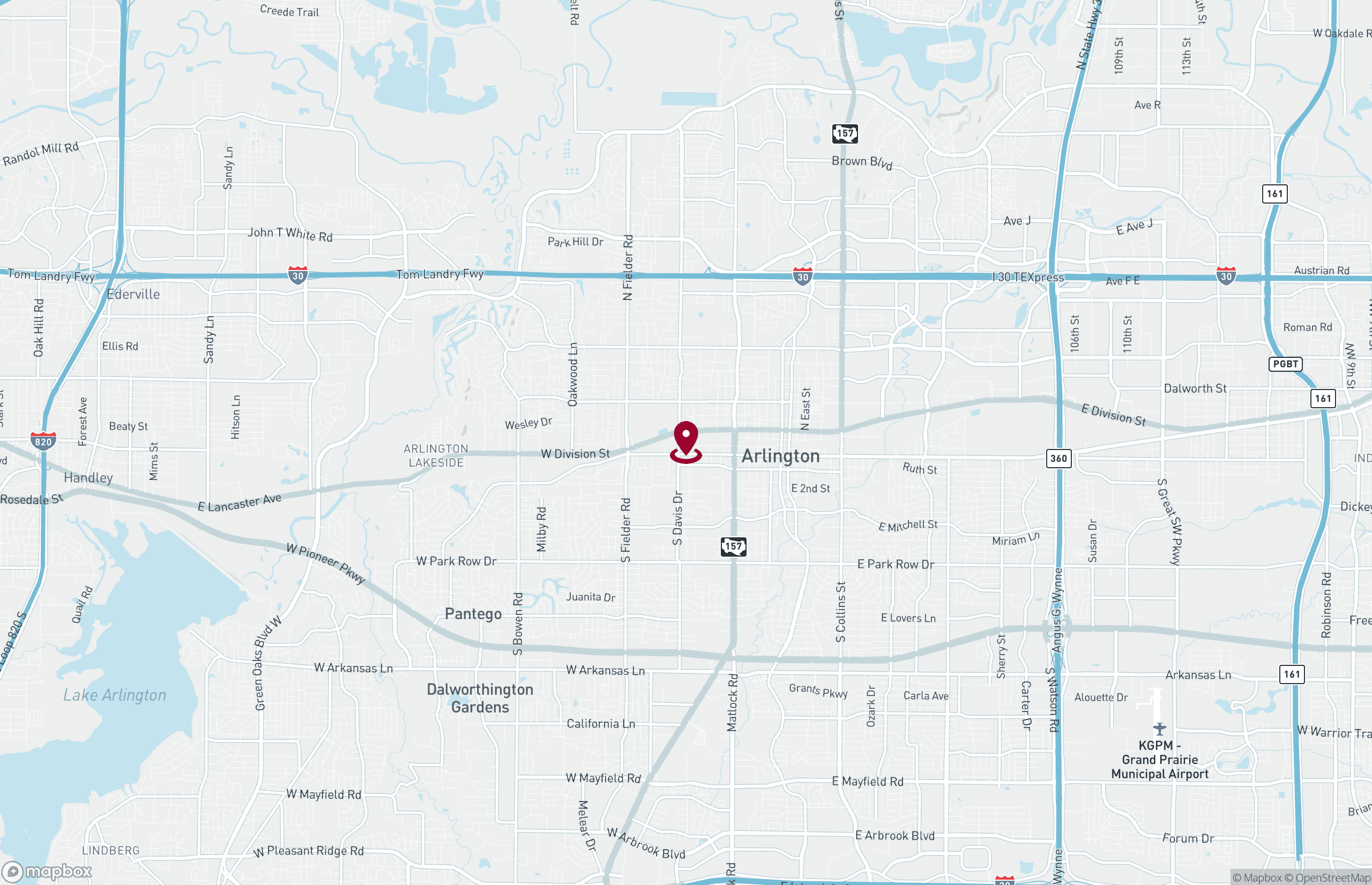 Map Industrial Property for Lease - 1133 W Main St, Arlington, Texas, 76013 (2)