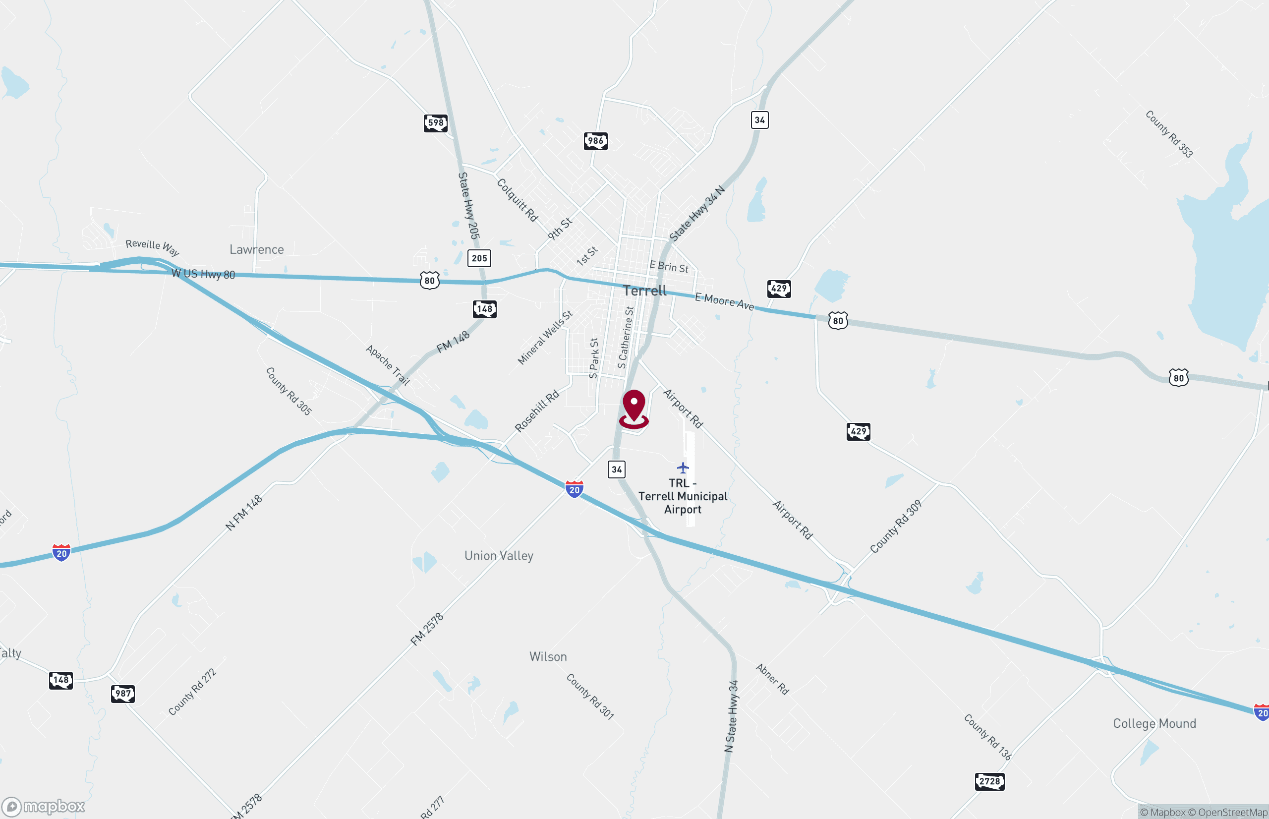 Map Industrial Property for Lease or Sale - S Virginia St, Terrell, Texas, 75160 (2)