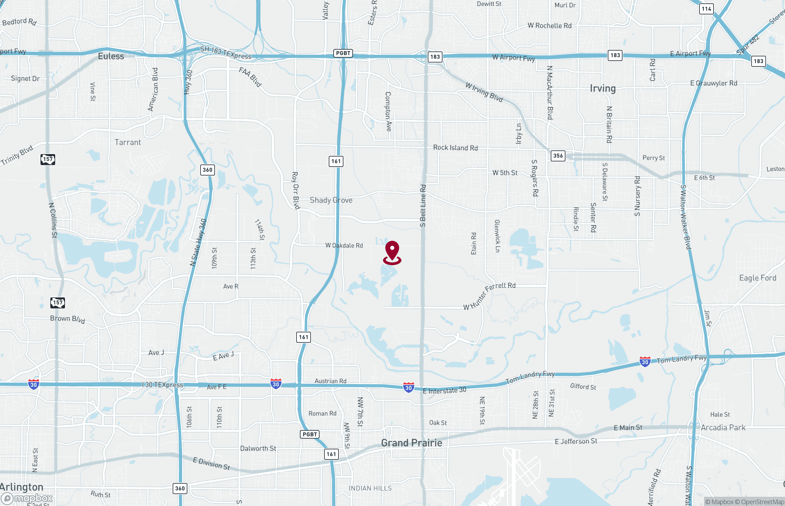 Map Industrial Property for Lease - 375 E Oakdale Rd - Building A, Grand Prairie, Texas, 75050 (2)