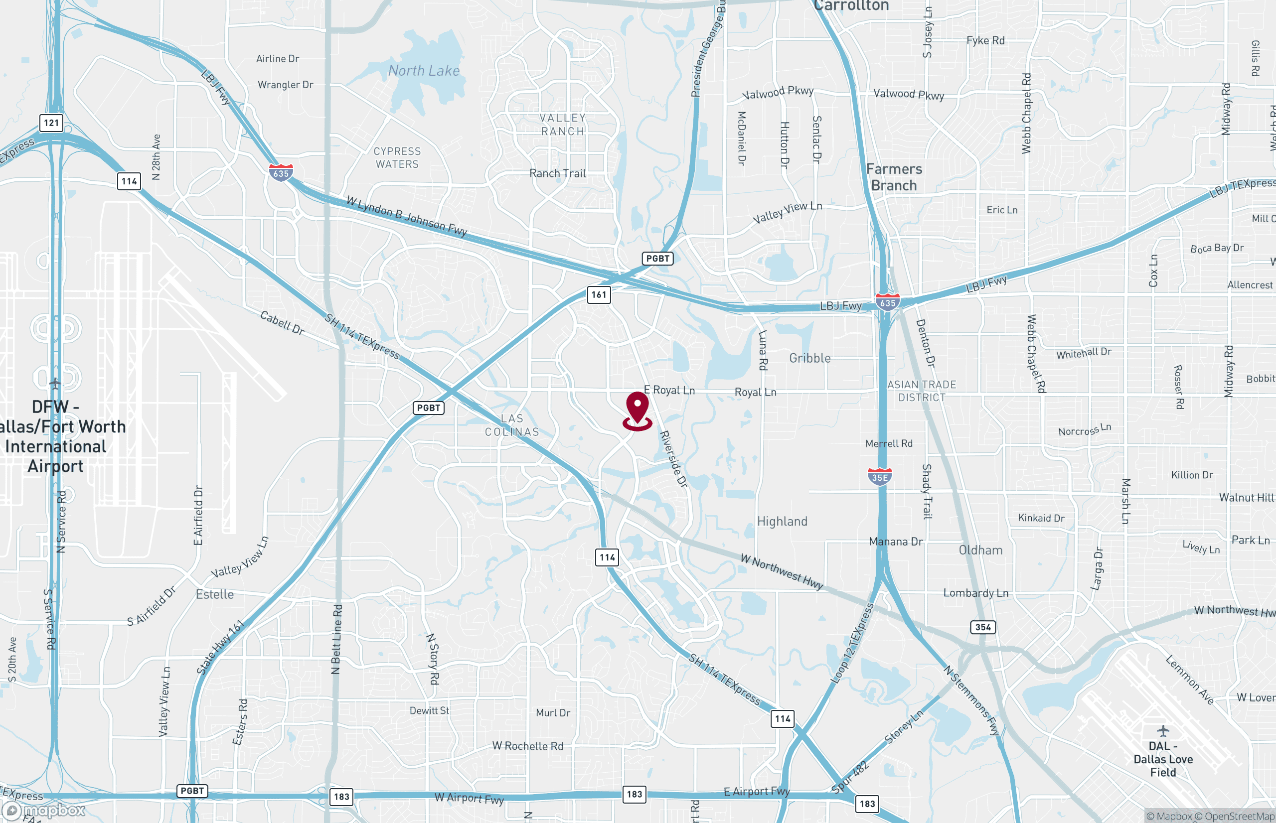 Map Flex Property for Lease or Sale - 6221 Riverside Dr, Southwest Dallas, Texas, 75039 (2)