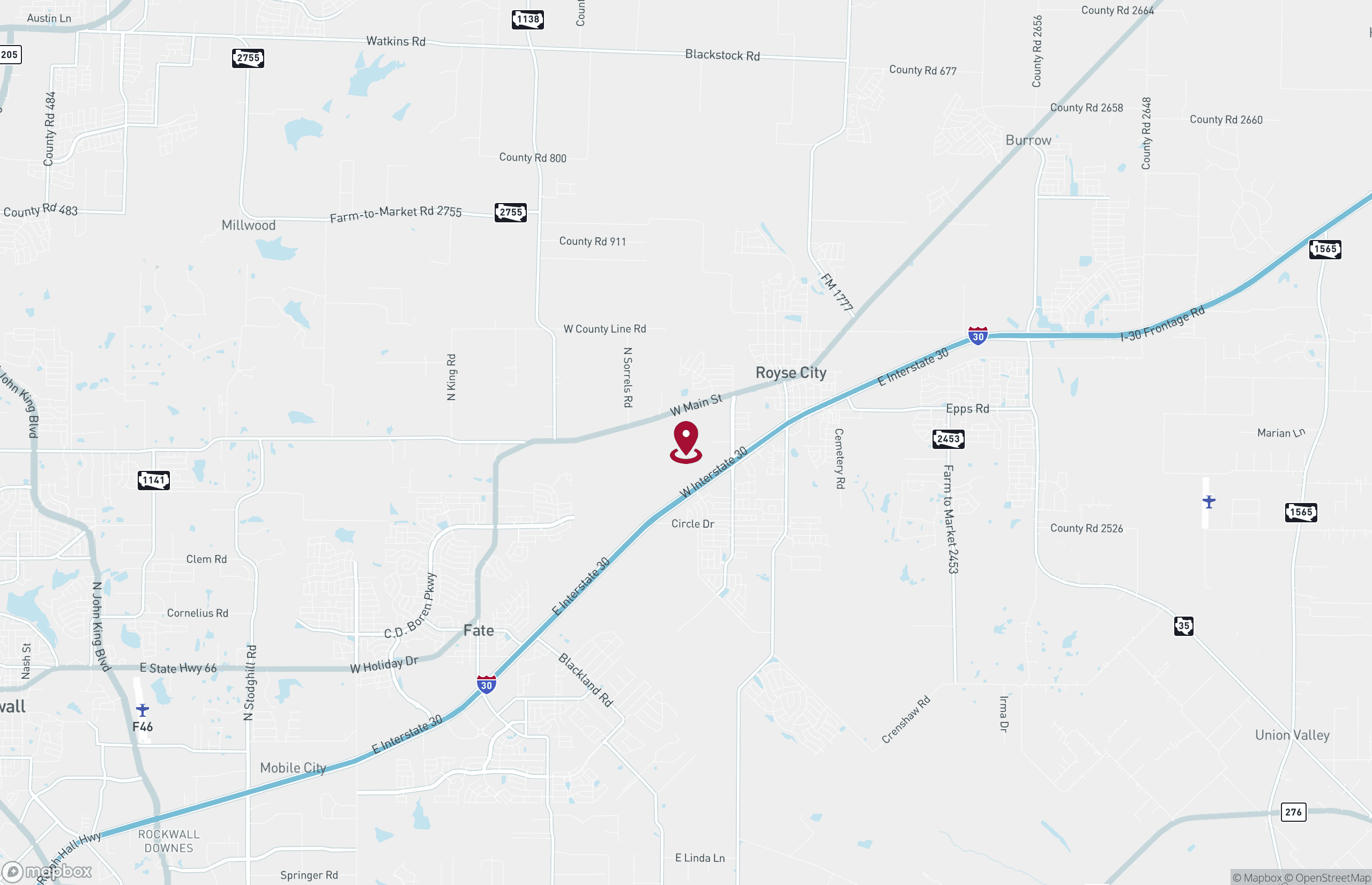 Mapa Industrial Property for Lease or Sale - 904 Charter Way, Royse City, Texas, 75189 (3)