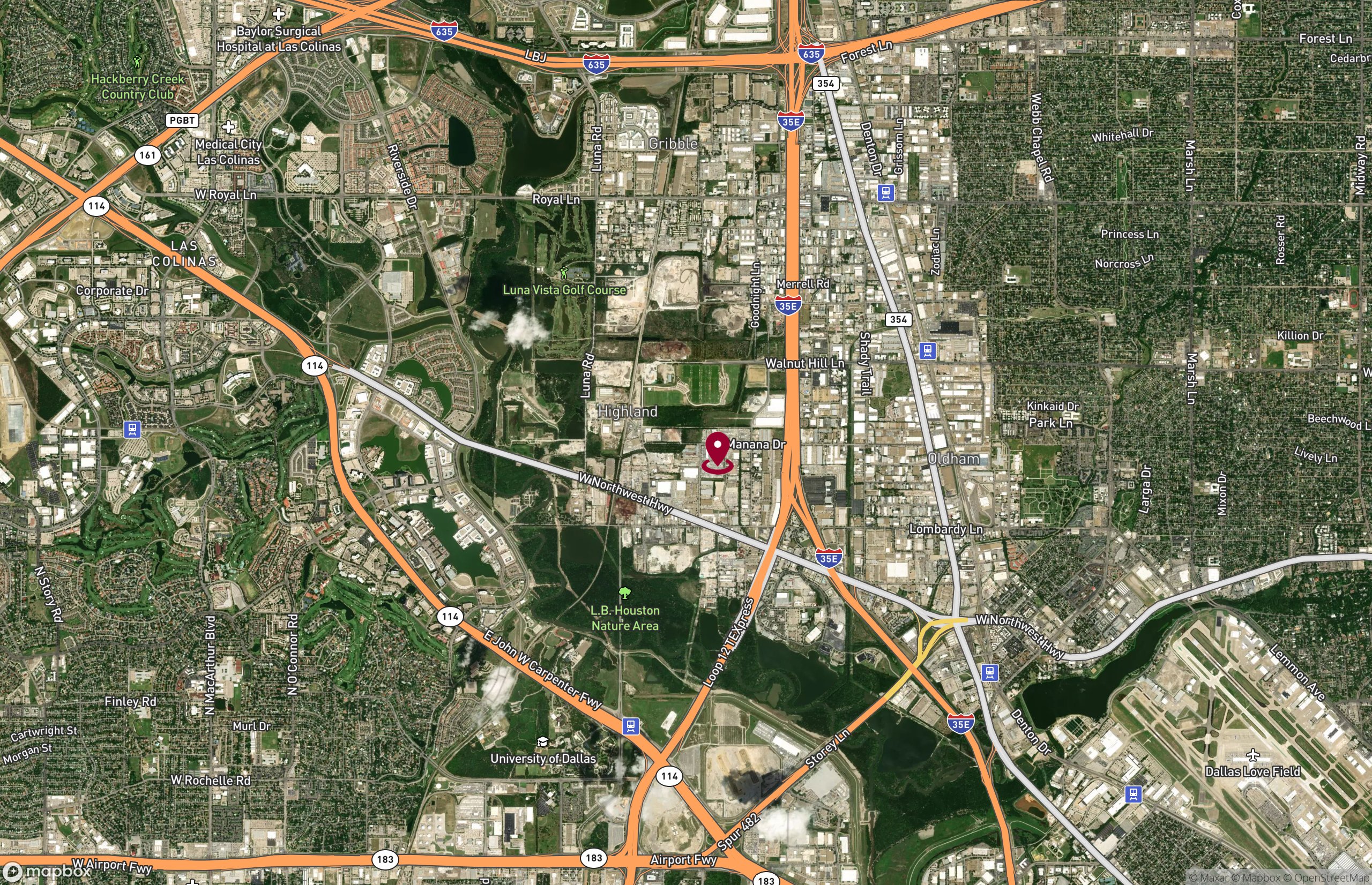 Map Industrial Property for Lease - 2202 Manana Drive, Dallas, Texas, 75220 (2)