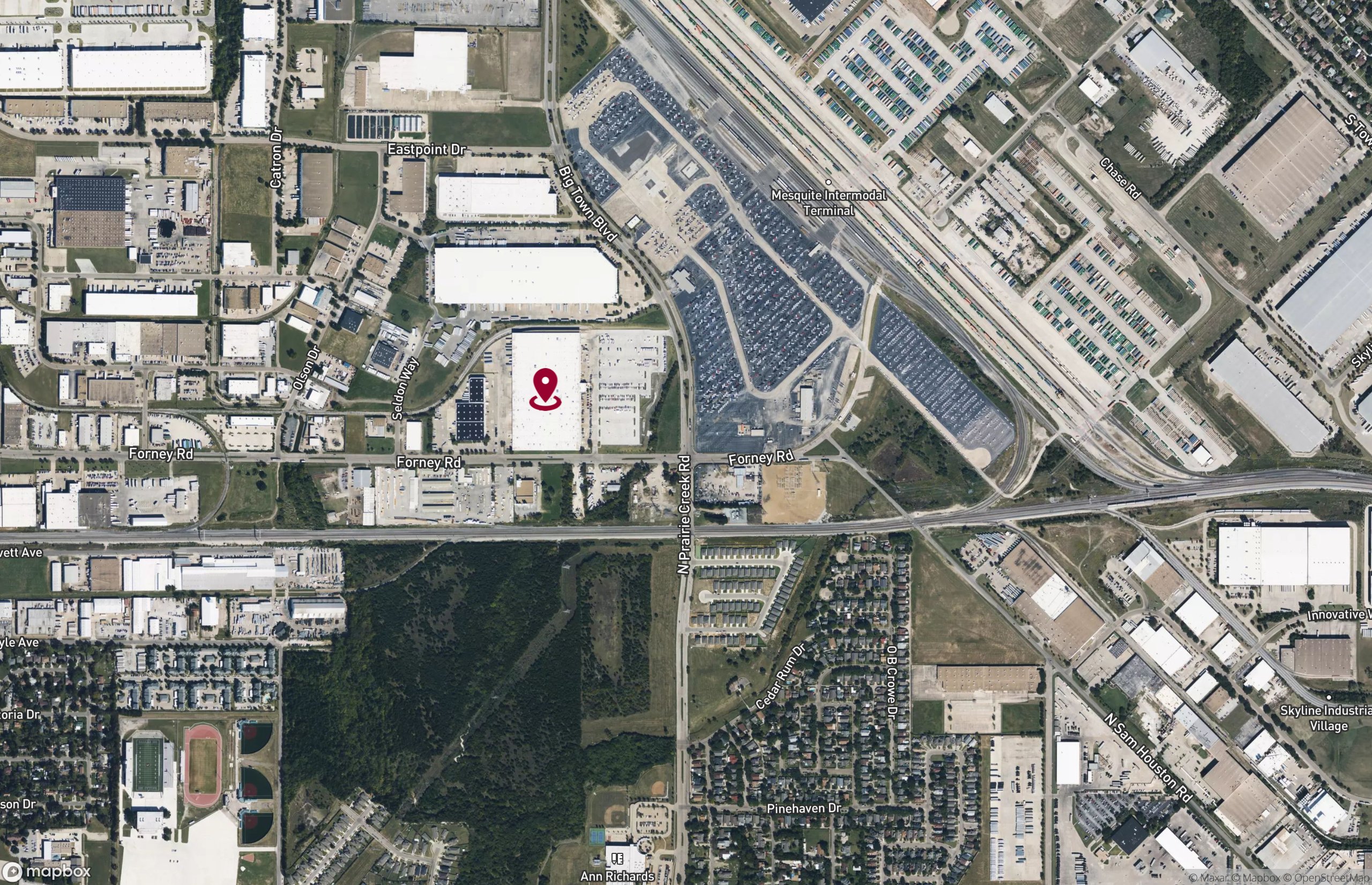 Map Industrial Property for Lease - 8901 Forney Rd, Dallas, Texas, 75227 (2)