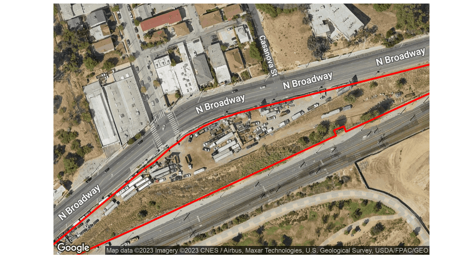 1404 N Broadway, Aerial Photo - undefined Land for Lease - 1404 N Broadway, Los Angeles, California, 90012 (4)
