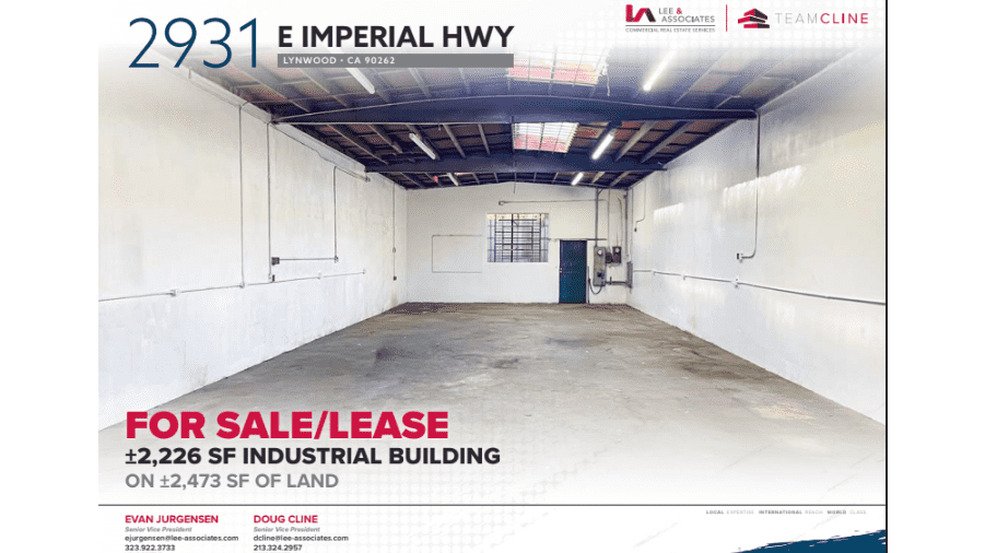 Industrial Property for Lease or Sale - 2931 E Imperial Hwy, Lynwood, CA, 90262