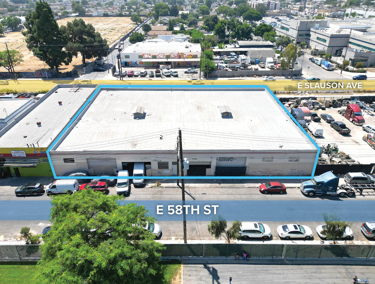 , image/jpeg - Front Aerial.jpg Industrial Property for Sale - 150-154 E 58th St, Los Angeles, California, 90011 (6)