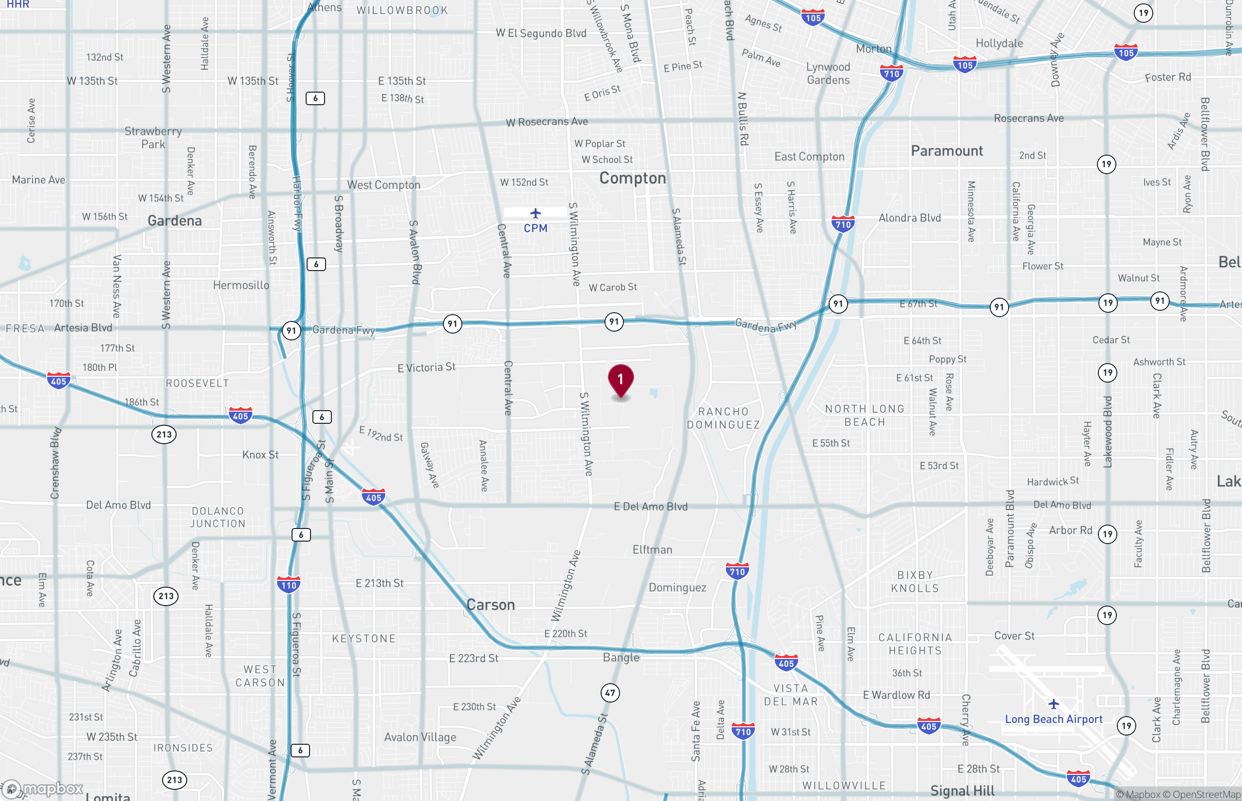 Map Industrial Property for Lease - 18528 S Dominguez Hills Dr, Rancho Dominguez, California, 90220 (2)
