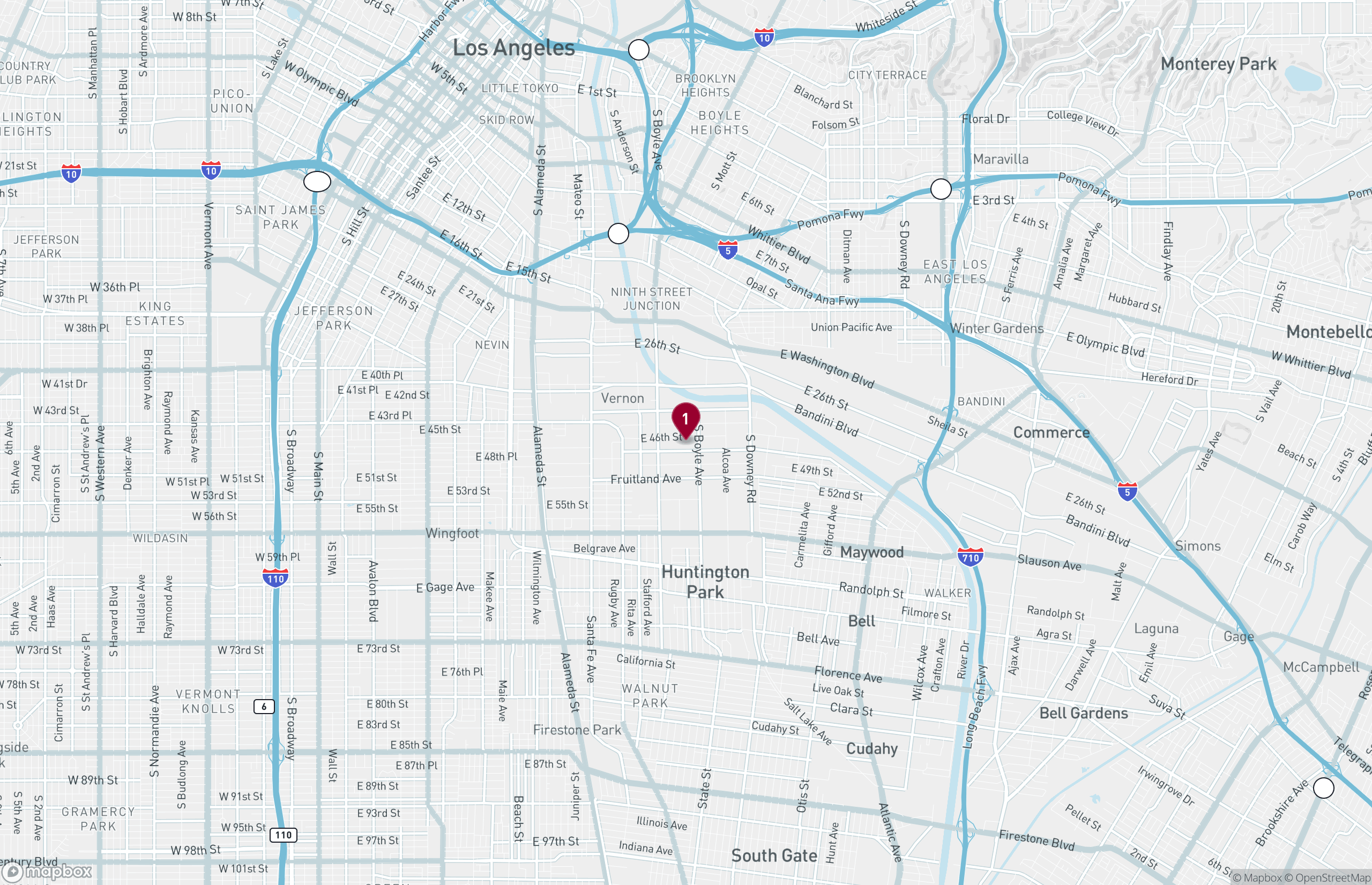 Map Industrial Property for Sale - 3000 E 46th St, Vernon, California, 90058 (3)
