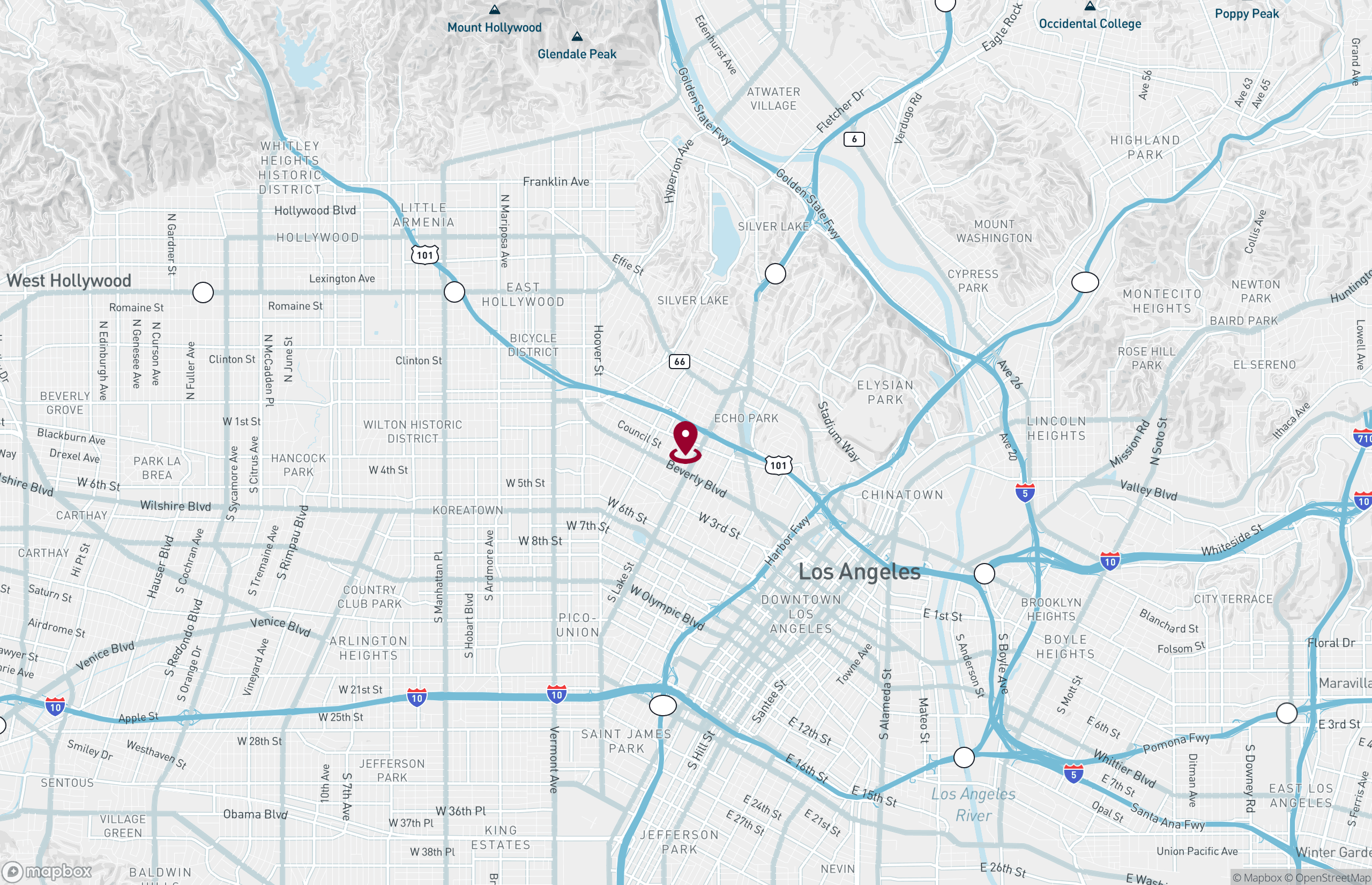 Map Industrial Property for Lease - 2234 W Temple St, Los Angeles, California, 90026 (4)