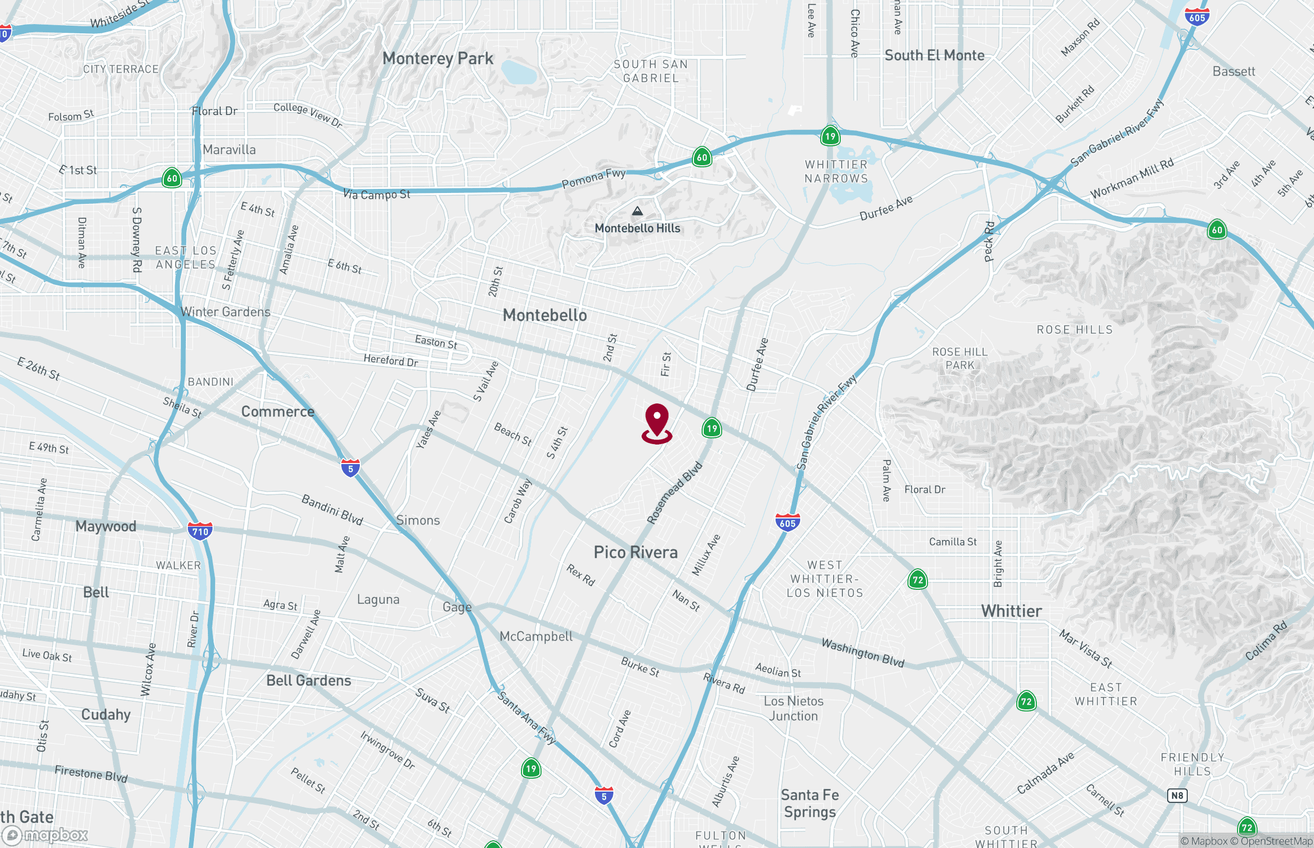 Map Industrial Property for Lease - 8455 Loch Lomond Dr, Pico Rivera, California, 90660 (2)