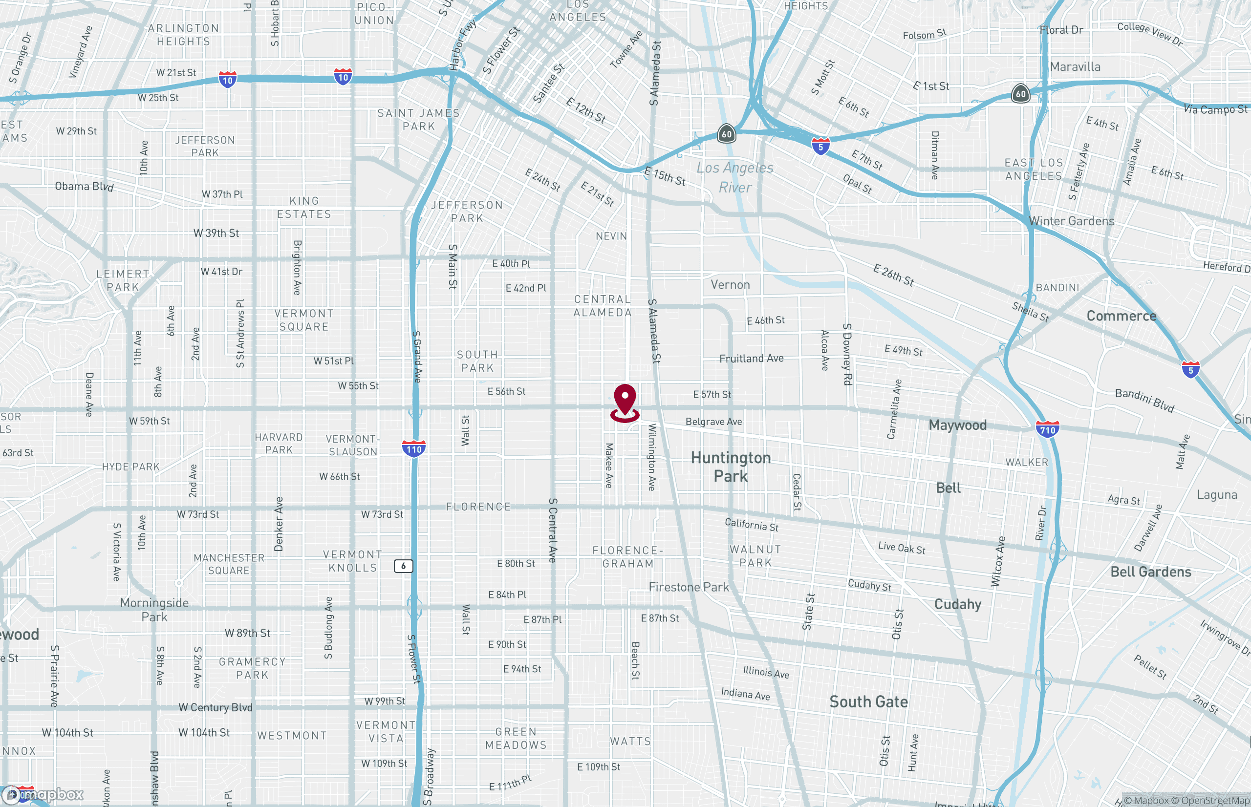 Map Industrial Property for Sale - 1655 E Slauson Ave, Los Angeles, California, 90011 (2)