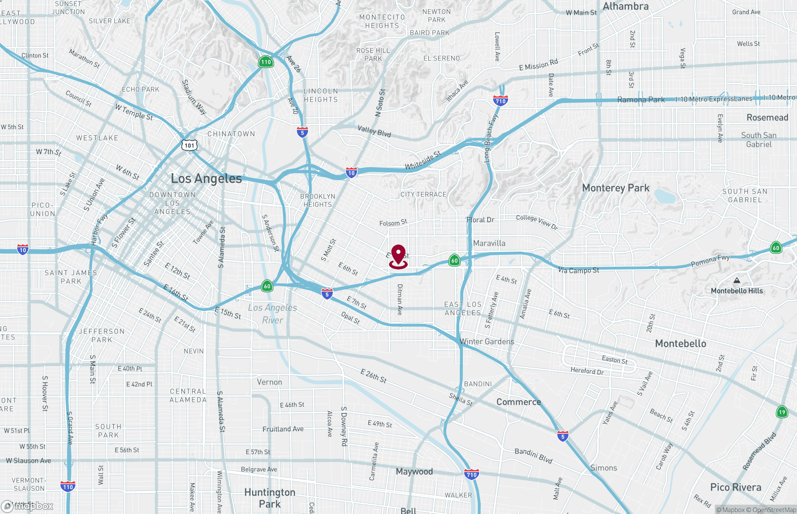 Map Industrial Property for Sale - 3578 E 1st St, Los Angeles, California, 90063 (2)