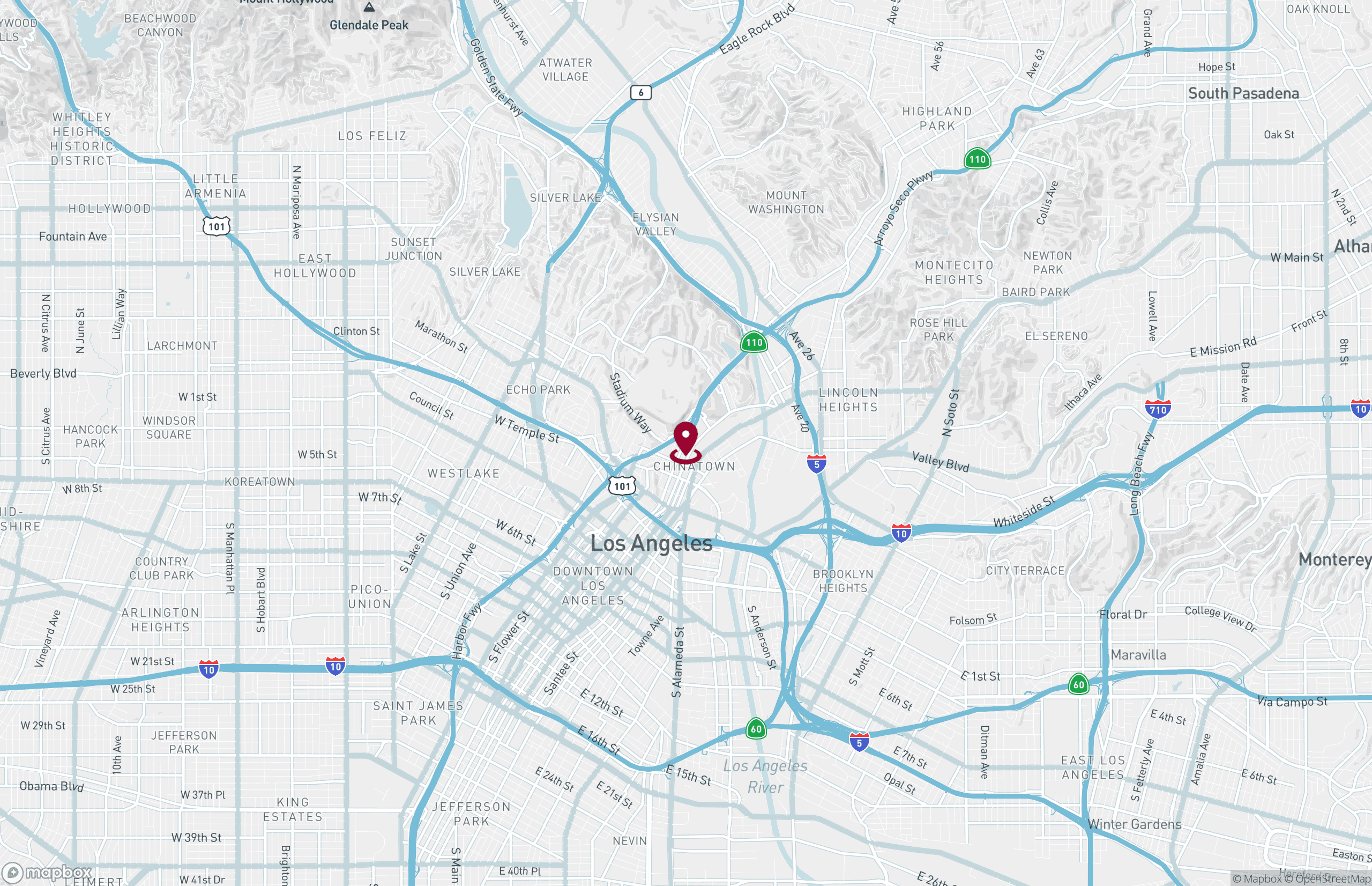Map Office Property for Rent - 990 N Hill St, Los Angeles, California, 90012 (2)