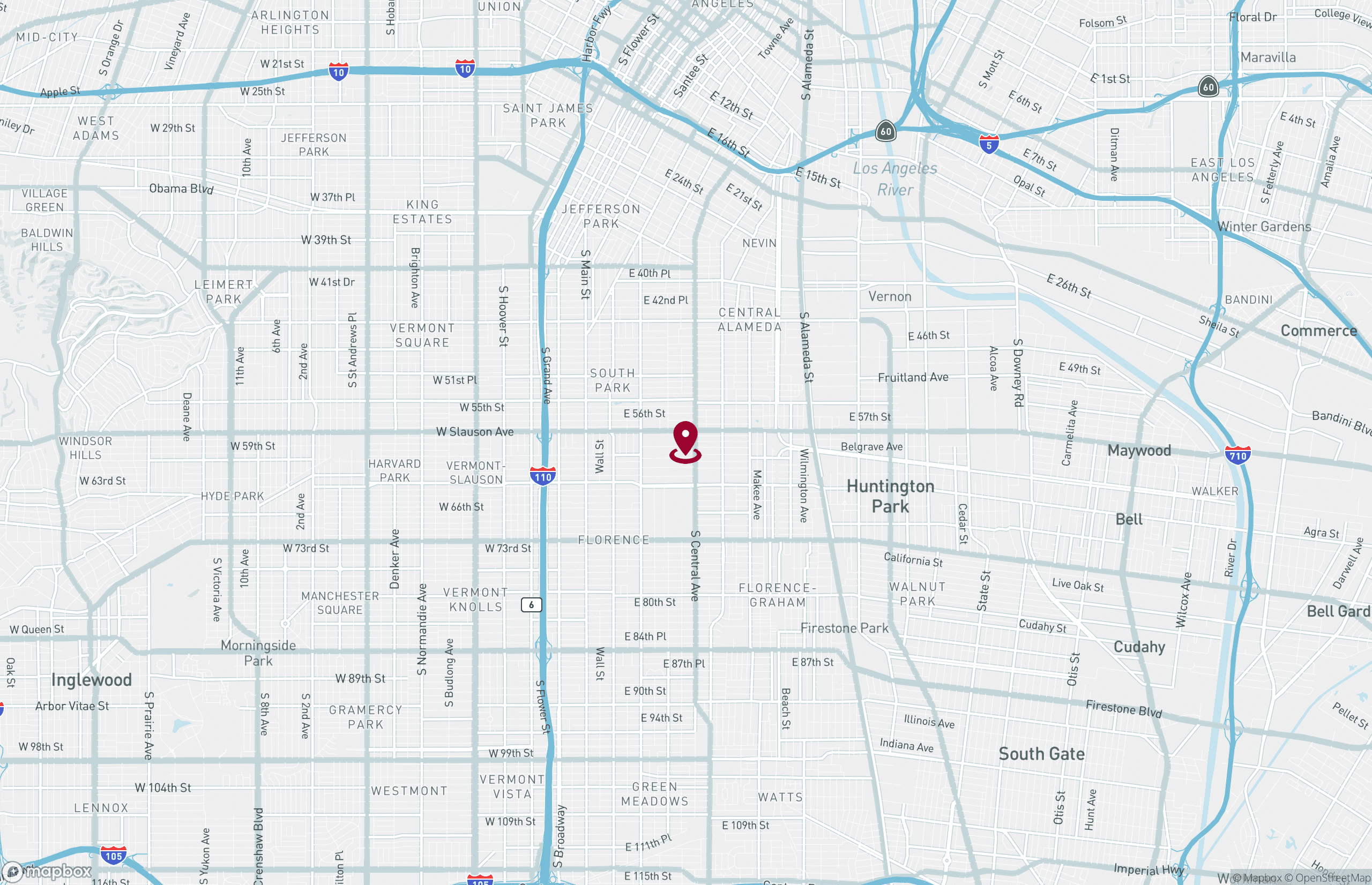 Map Industrial Property for Lease - 935 E 59th St, Los Angeles, California, 90001 (2)