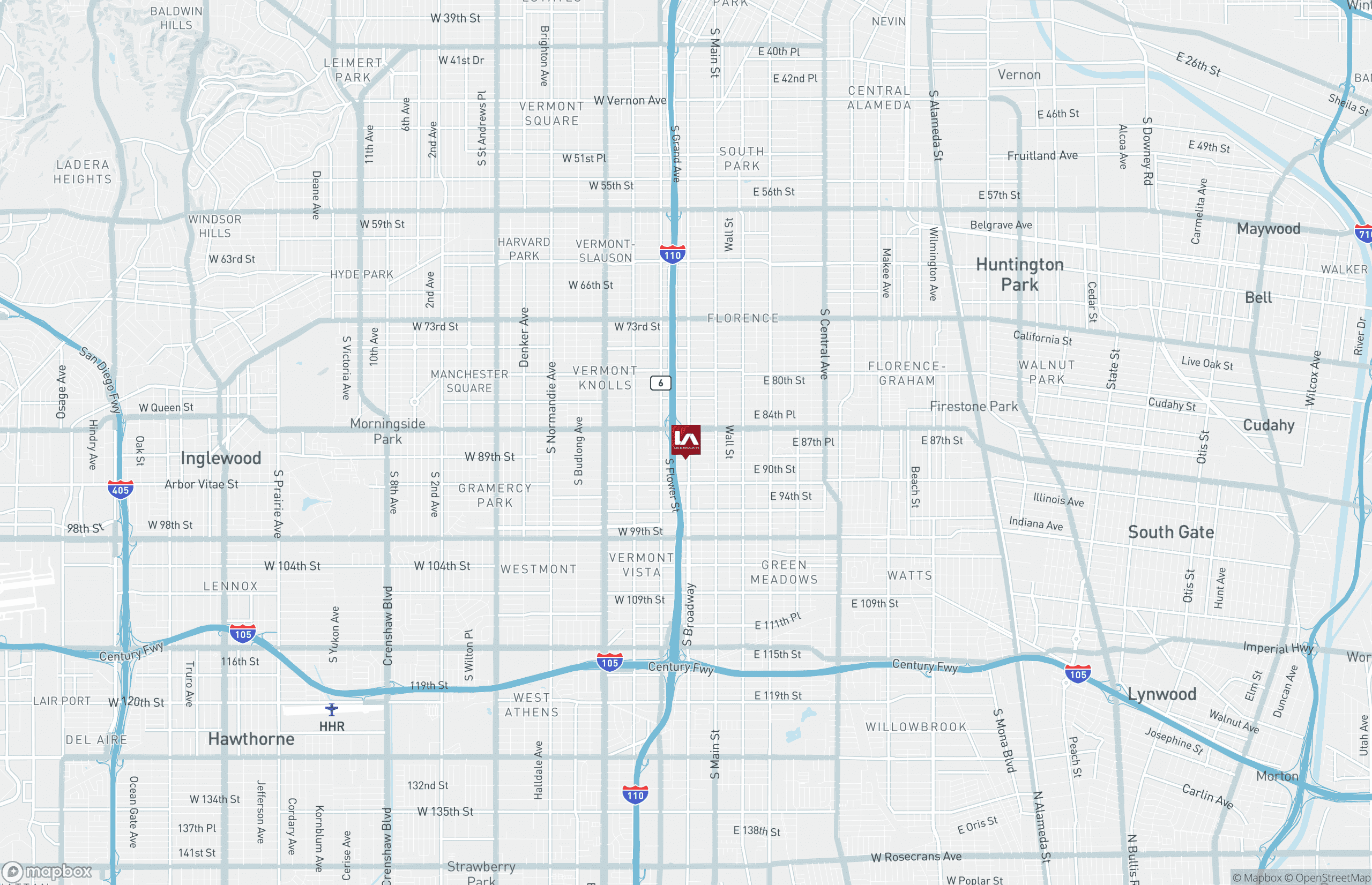 Map Industrial Property for Sale - 8713 S Broadway, Los Angeles, California, 90003 (2)