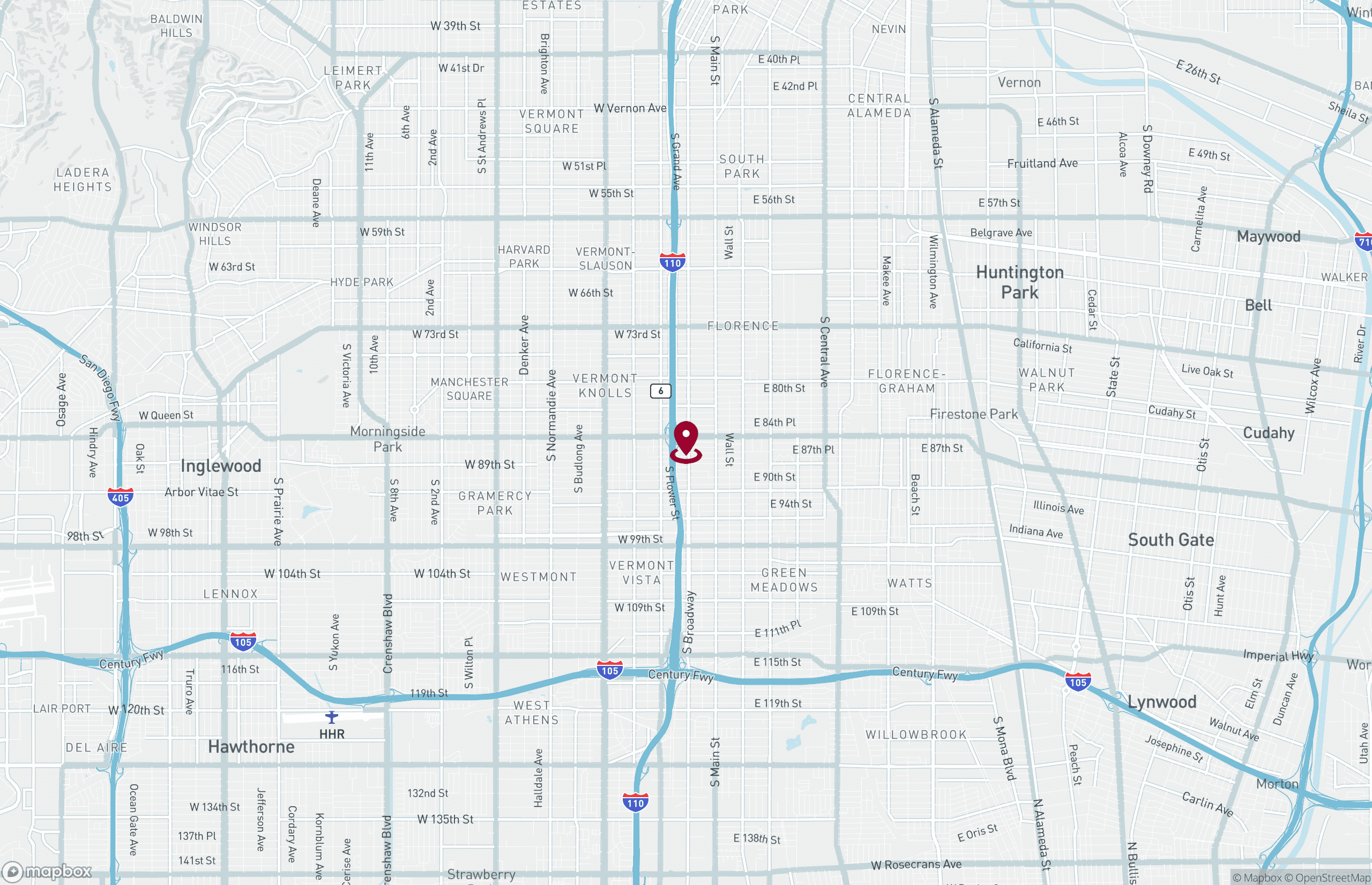 Map Industrial Property for Sale - 8615-8623 S Broadway, Los Angeles, California, 90003 (2)