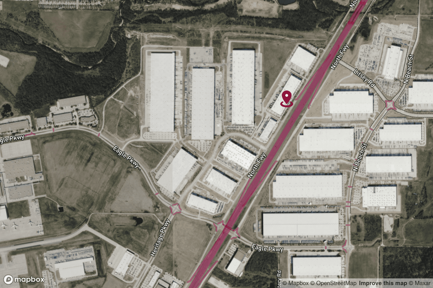 Map Industrial Property for Lease - 15277 Heritage Pkwy, Fort Worth, Texas, 76177 (5)